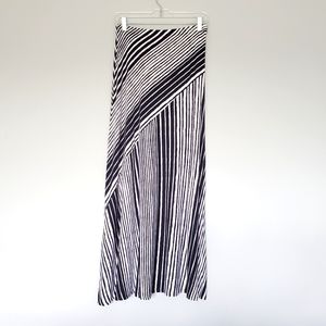 Christopher & Banks Navy & White Striped Maxi